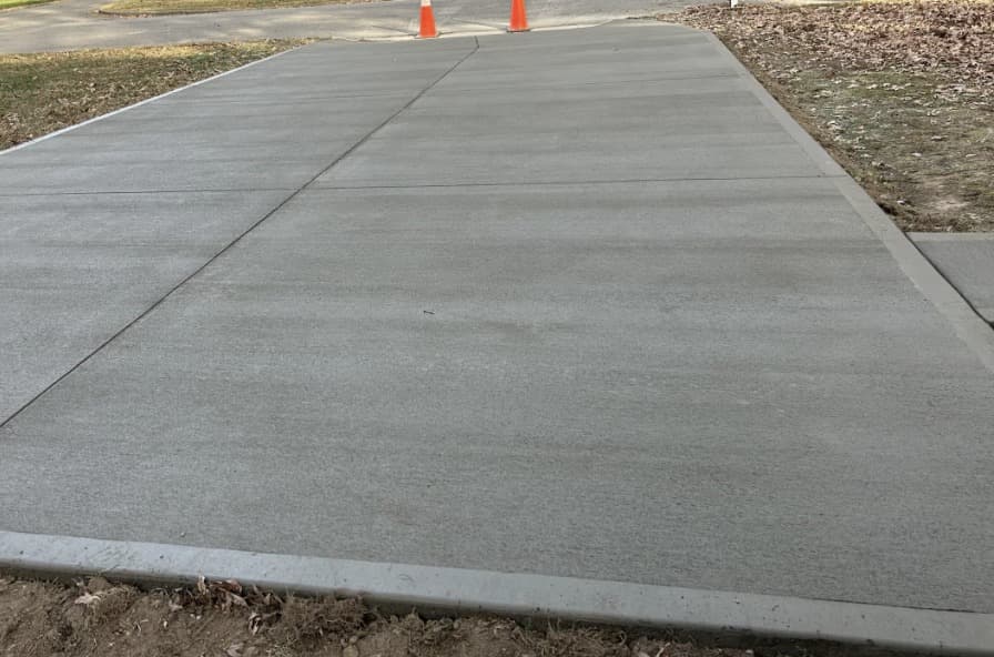 Broom finish driveway replacement
