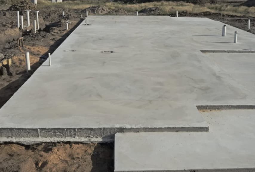 Post-tension foundation pour
